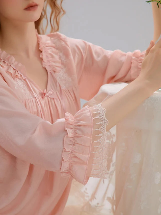 Enchanted Lace Ruffle Pajama Set