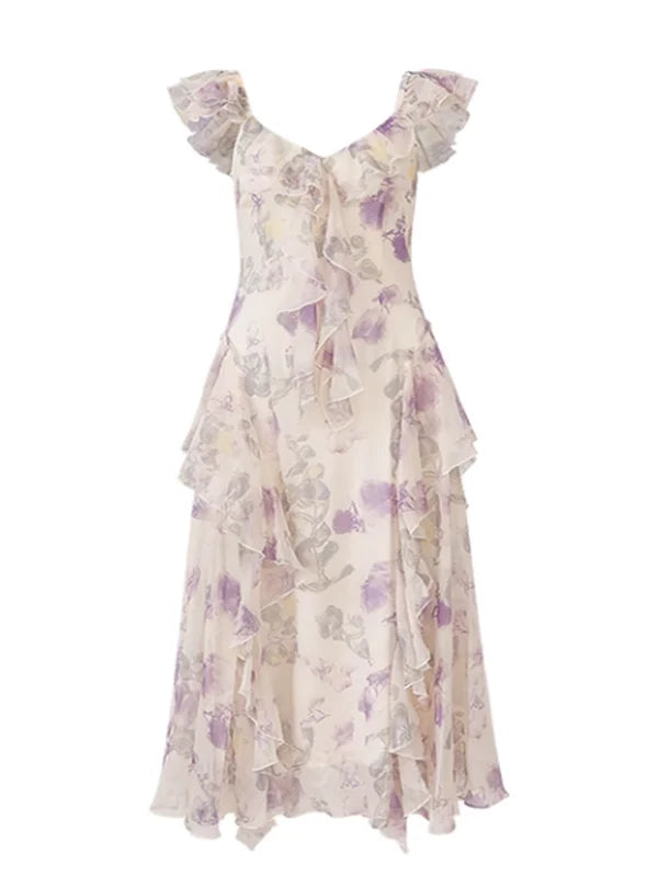 Purple Blossom Fairy Frill Dress