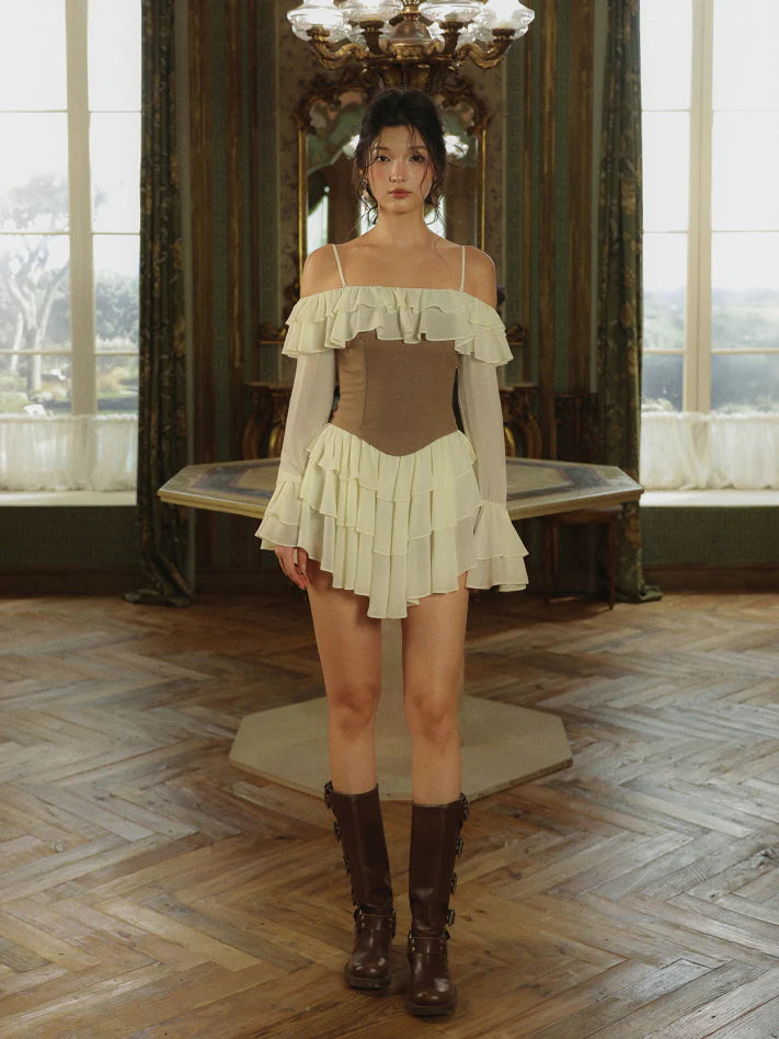 Fairytale Ruffle Corset Mini Dress