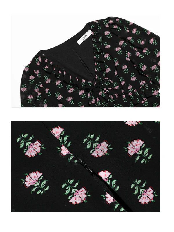 Midnight Rose Vintage Blouse