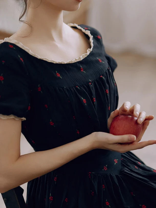 Midnight Rose Cotton Dress