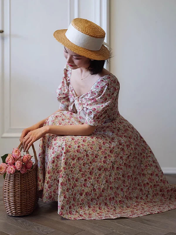 Blossoming Rose Garden Midi Dress