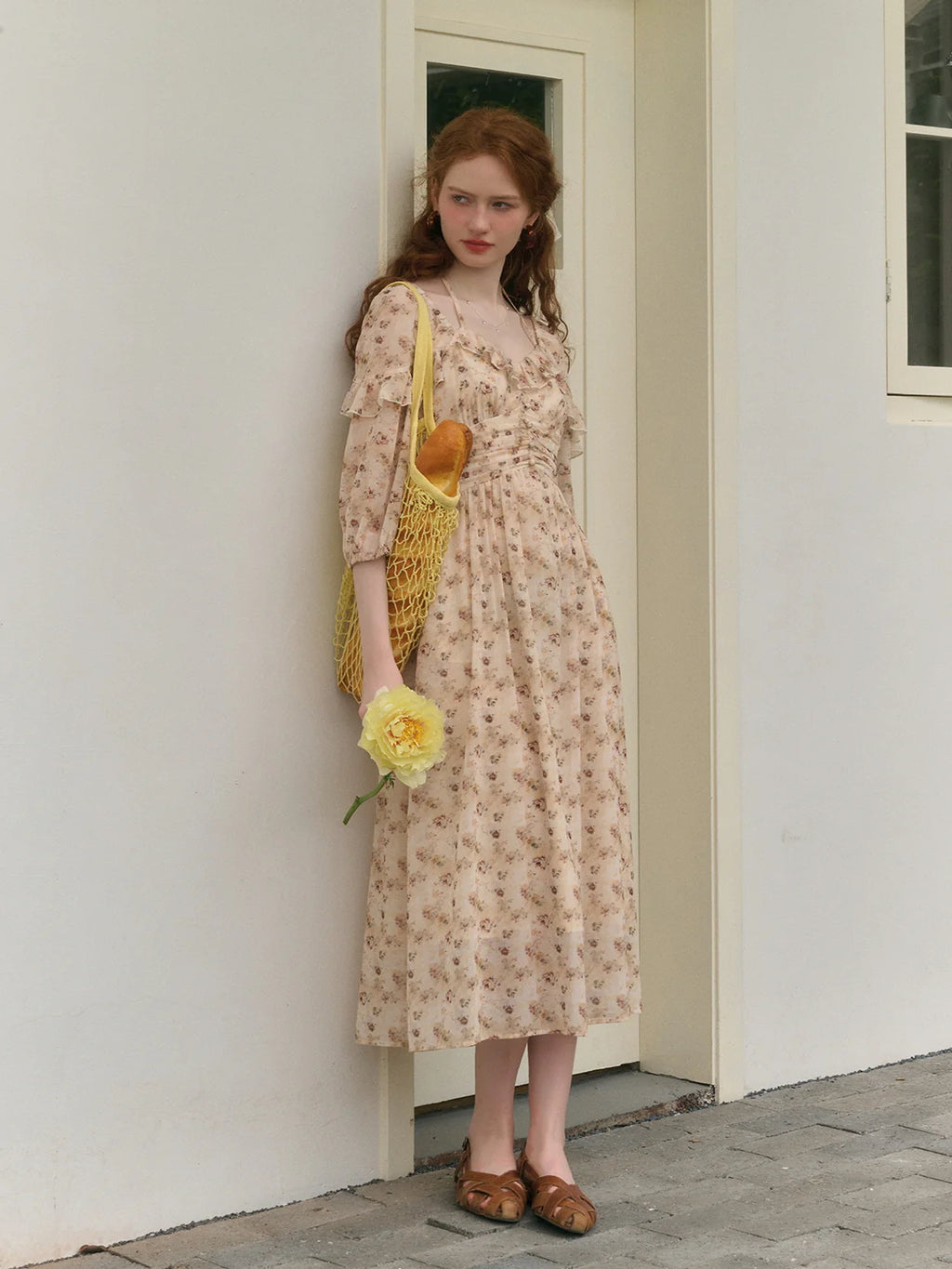 Lily's Retro Floral Fantasy Dress