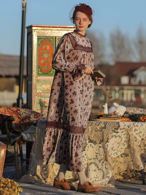 Wine Rose Lace in Dusk Dress