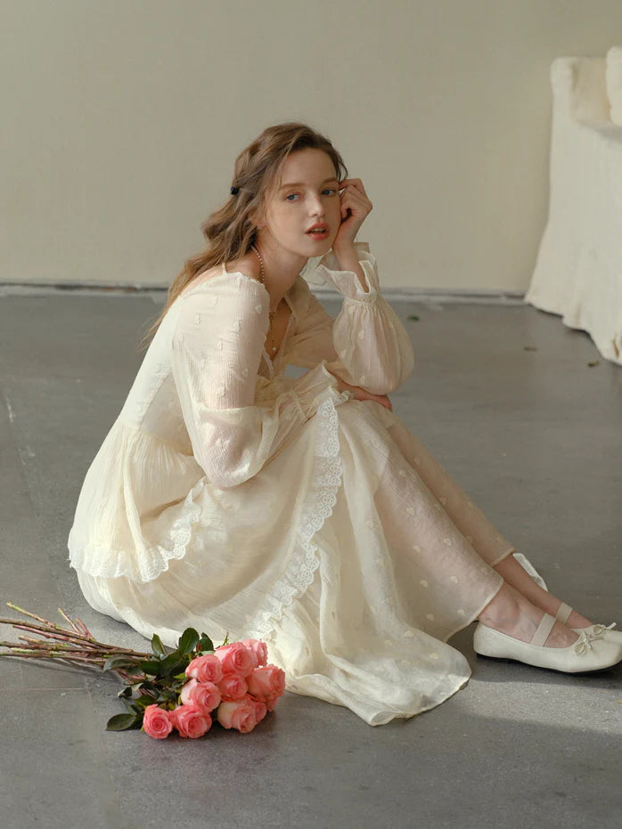 Lace Bloom Tiered Dress