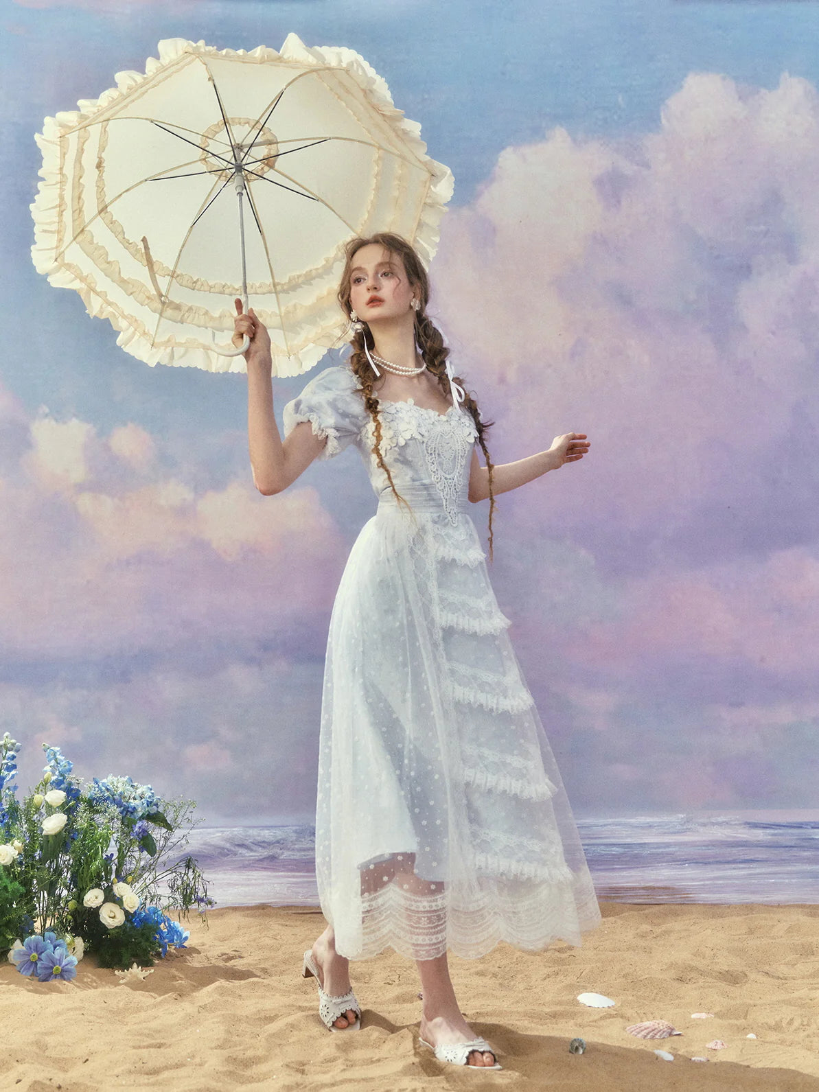 Ethereal Princess Vintage Lace Dream Dress