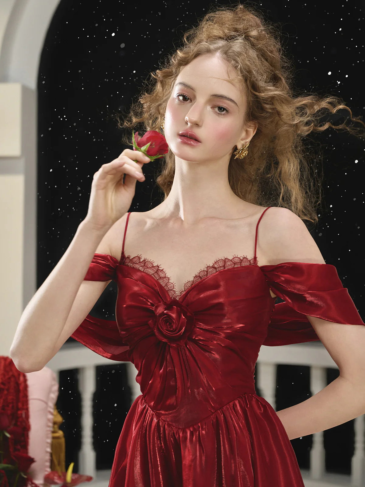 Scarlet Elegance Princess Dress