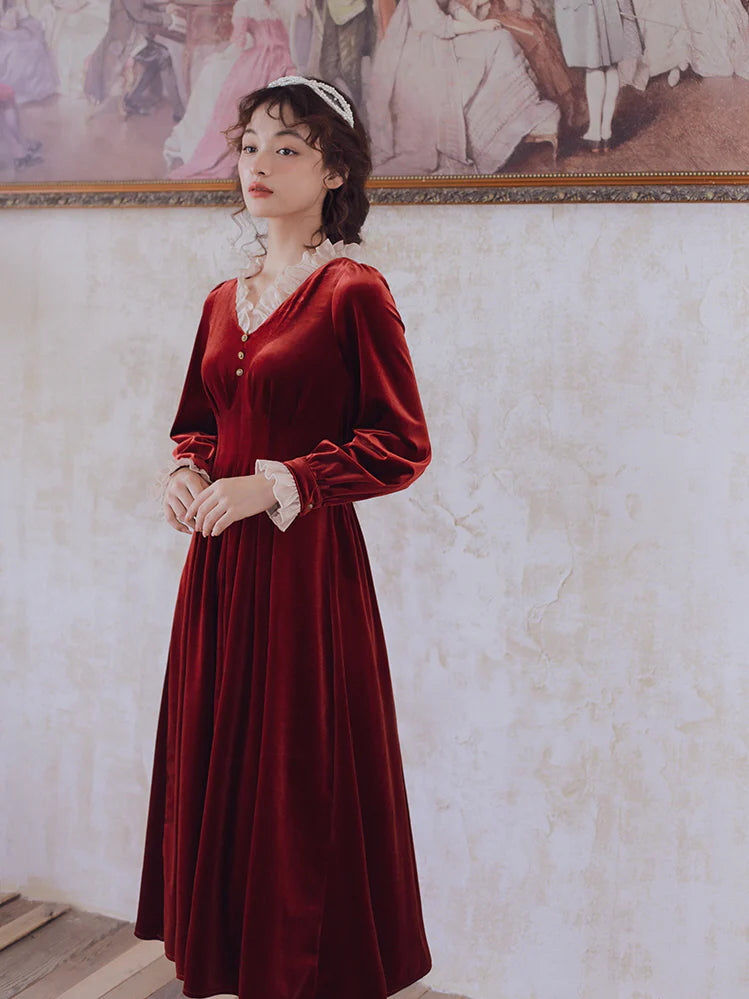 Scarlet Red Velvet Dream Dress