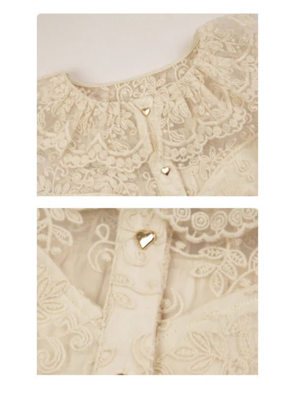 Vintage Lace Heart Blouse