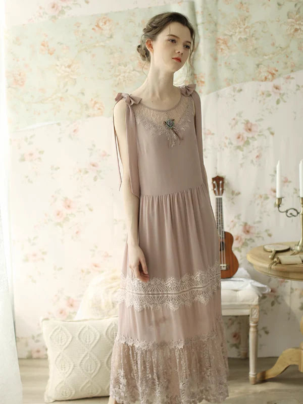 Serene Blossom Vintage Dress