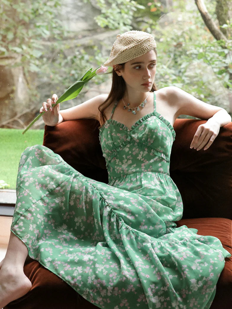 Emily's Verdant Blossom Dress
