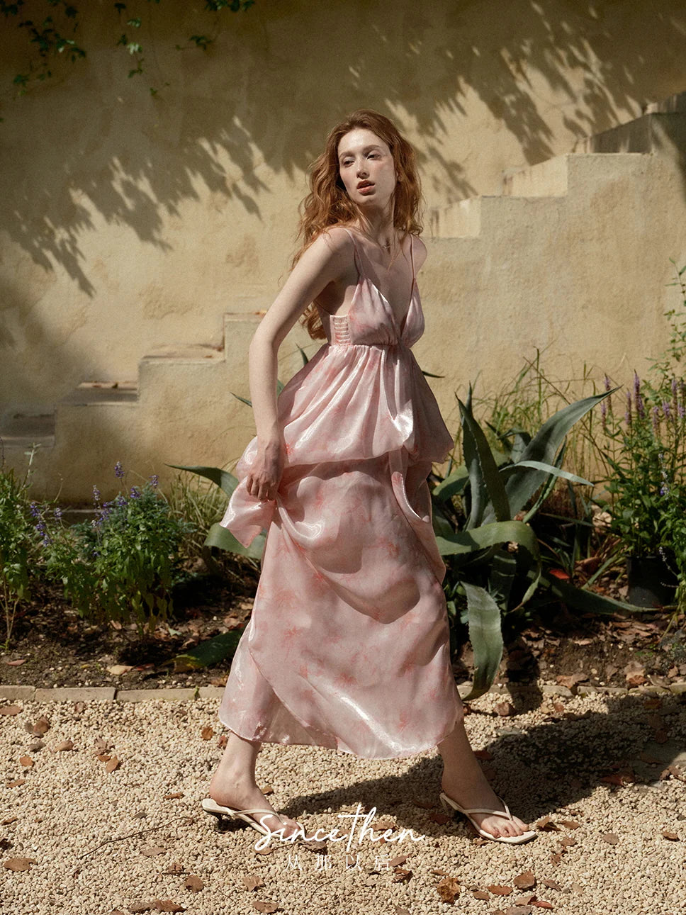 Emmeline Pink Floral Maxi Dress