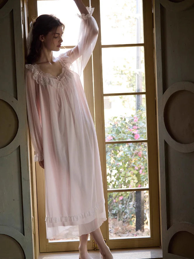Lace-Trimmed Vintage Nightgown