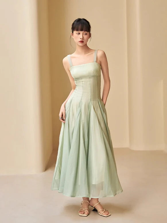 Ethereal Pastel Chiffon Dress