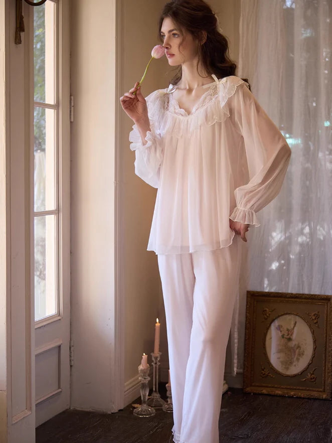 Dreamy Ruffle Lace Fairy Pajama Set