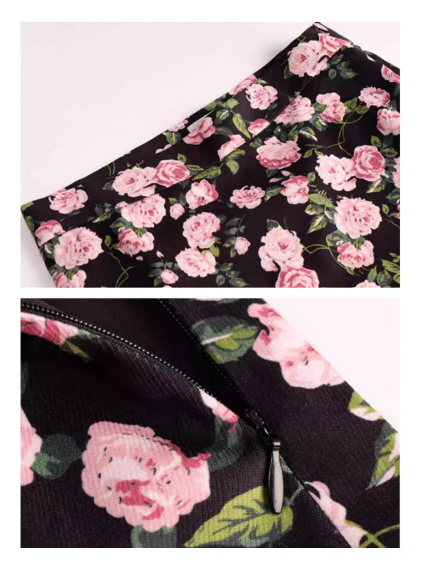 Midnight Rose Garden Skirt