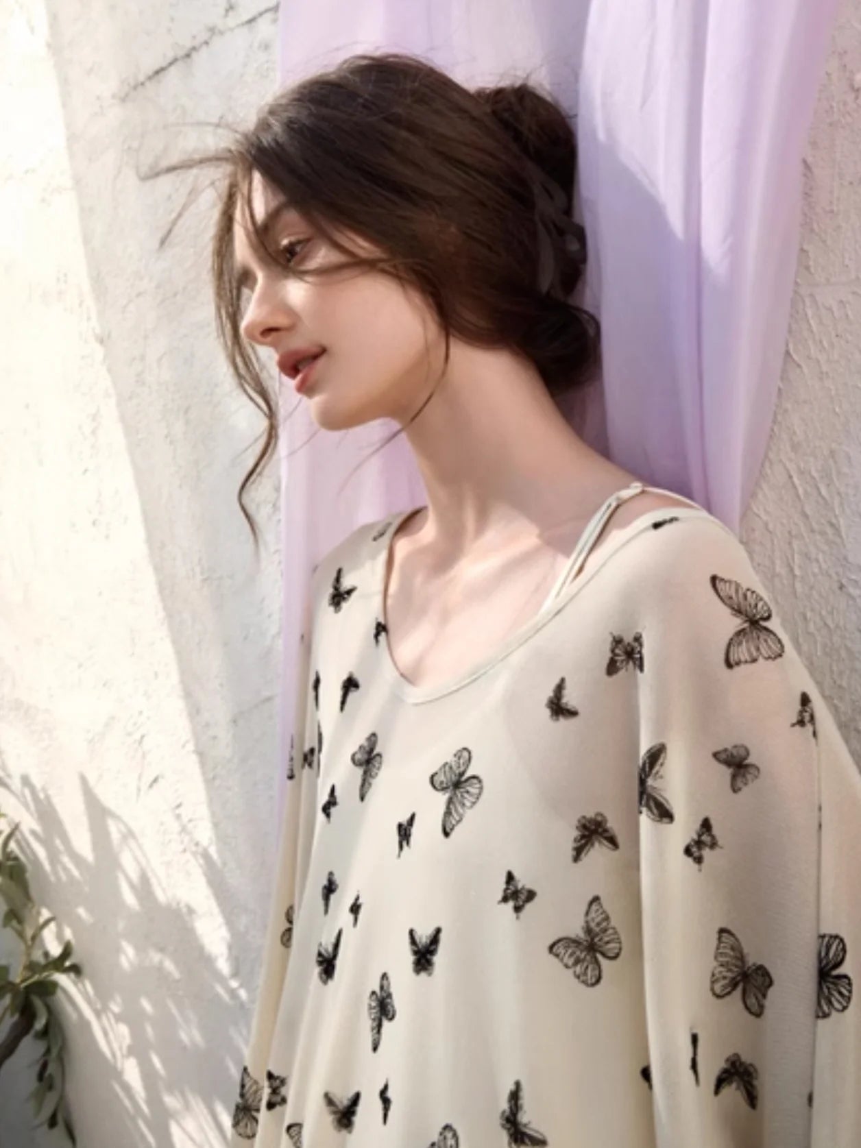 Butterfly Dream Nightgown with Slip Set