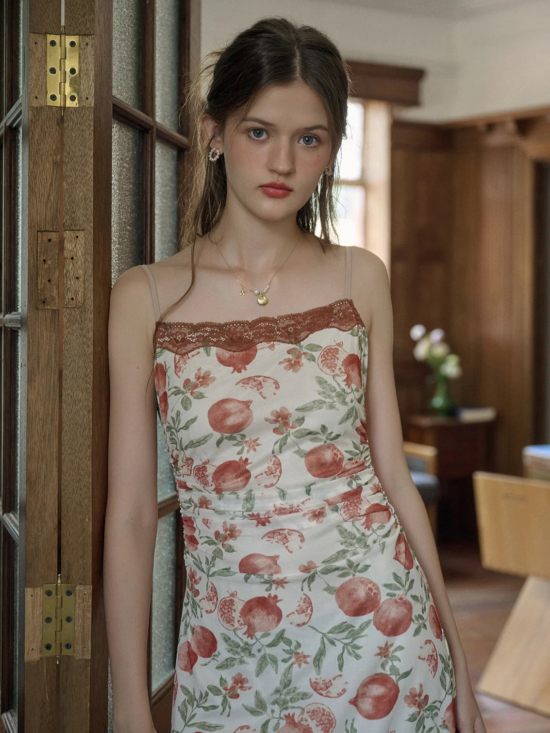 Vintage Pomegranate Slip Dress