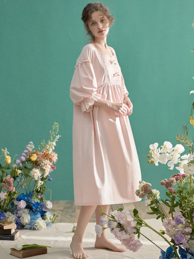 Floral Meadow Lace Nightgown