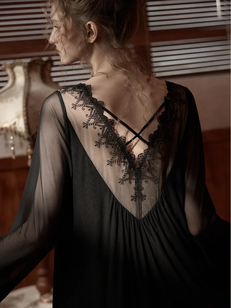 Romantic Lace Sheer Nightgown