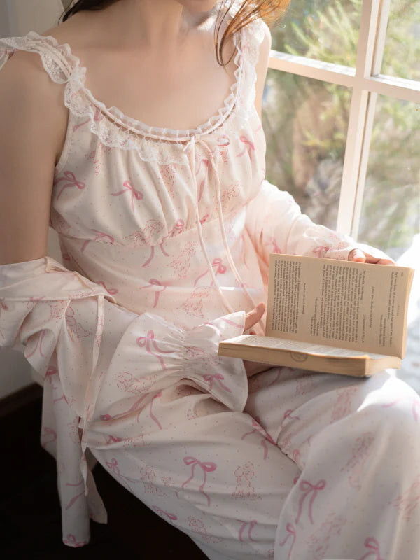 Sweet Ribbon Lounge Pajama Set