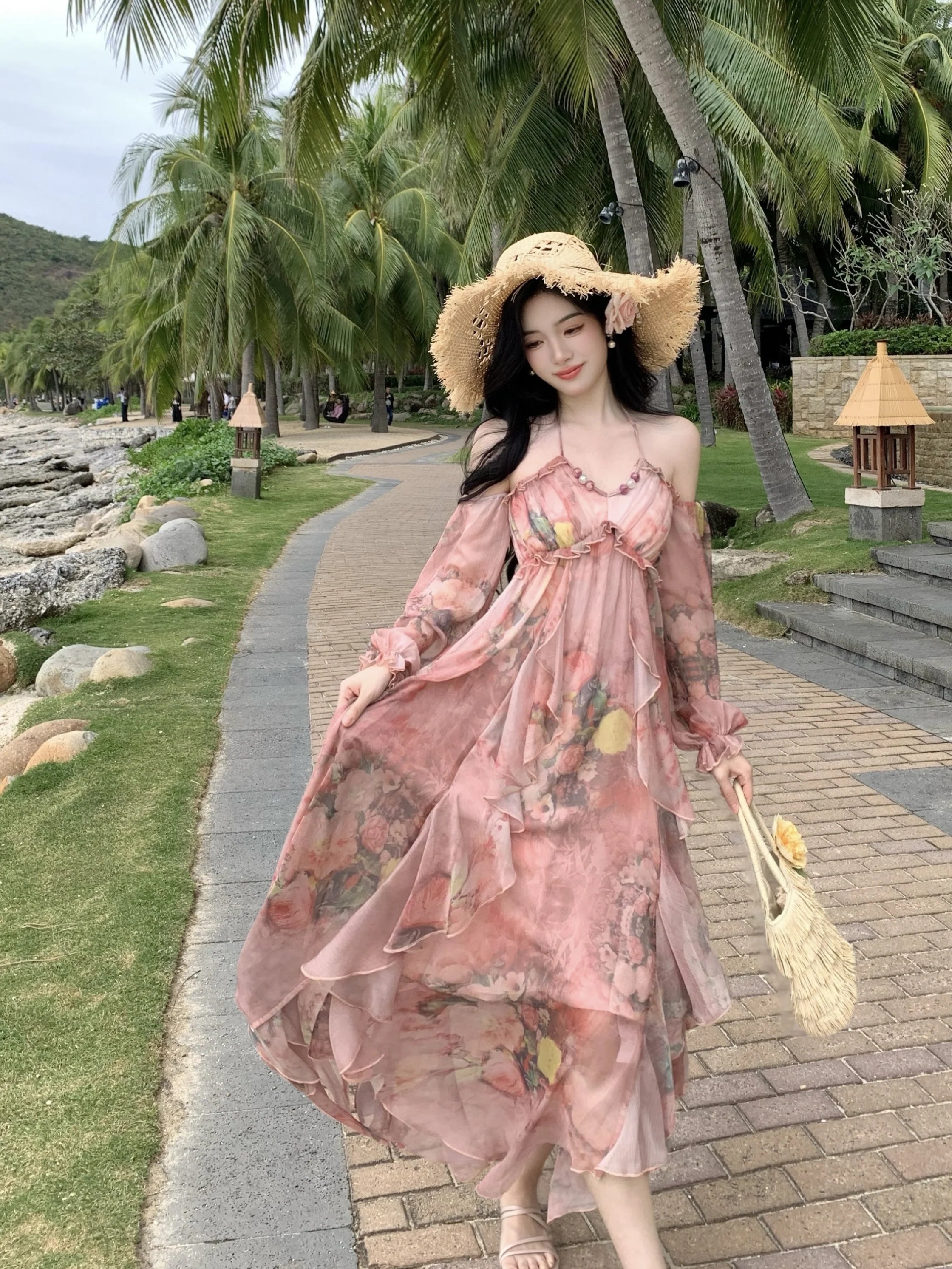 Enchanted Bloom Chiffon Gown