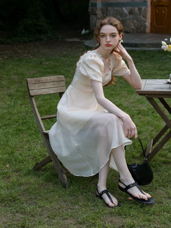 Enchanted Bloom of the Ivory Dawn Dress