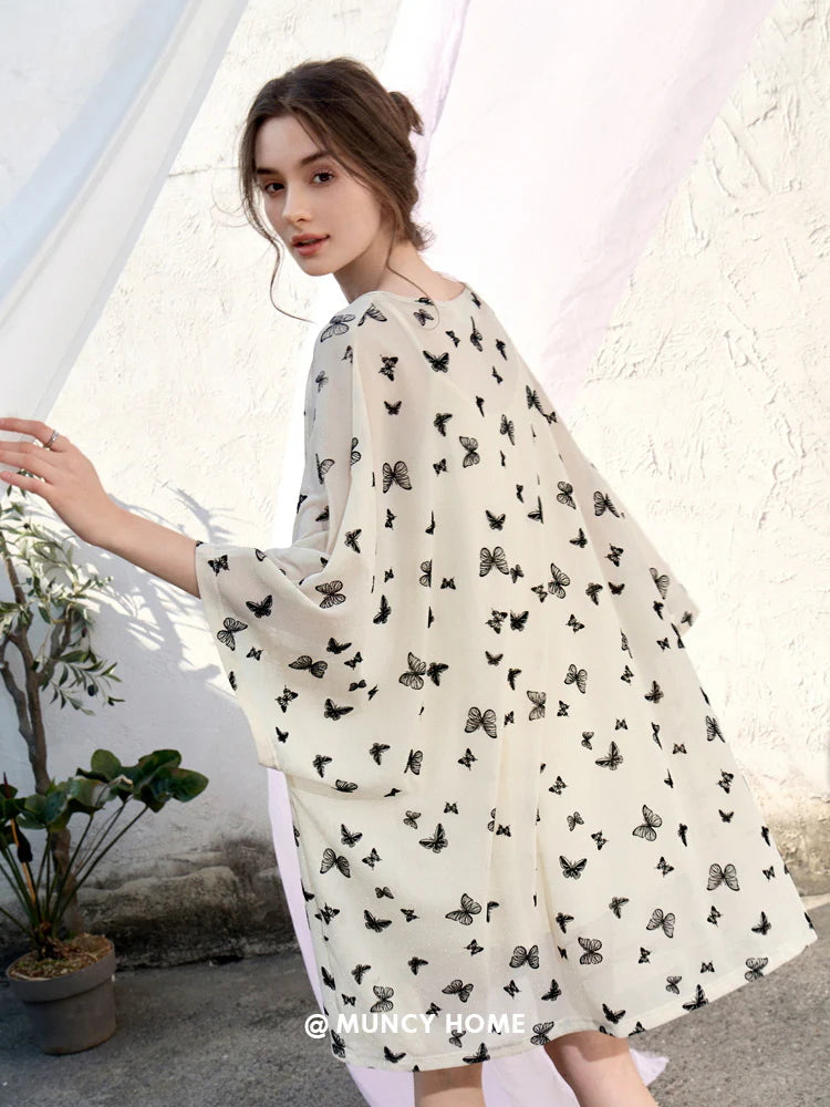 Butterfly Dream Nightgown with Slip Set