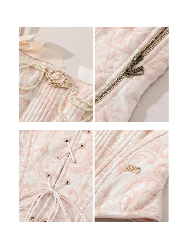 Blush Garden Rose Corset & Tiered Skirt