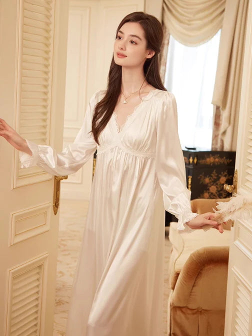 Princess Silky Lace Trim Nightgown
