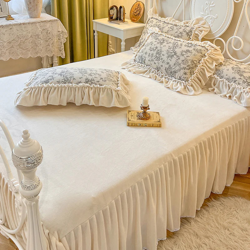 French Toile Velvet Bedding Set