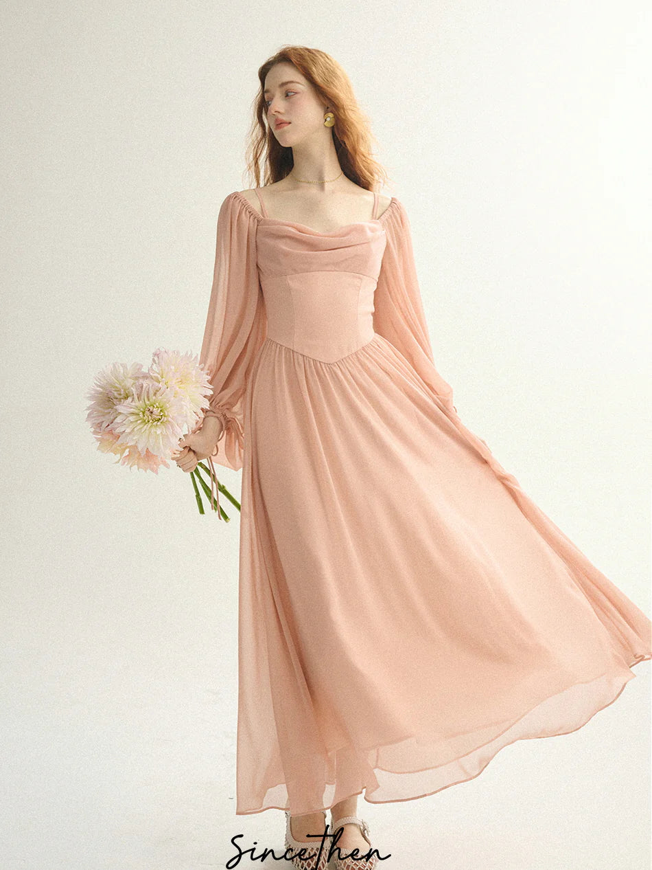 Enchanted Blush Off-Shoulder Gown