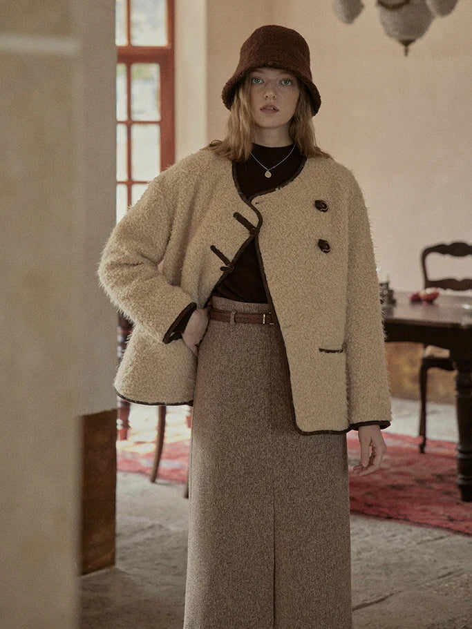 Classic Tweed High-Waist Skirt