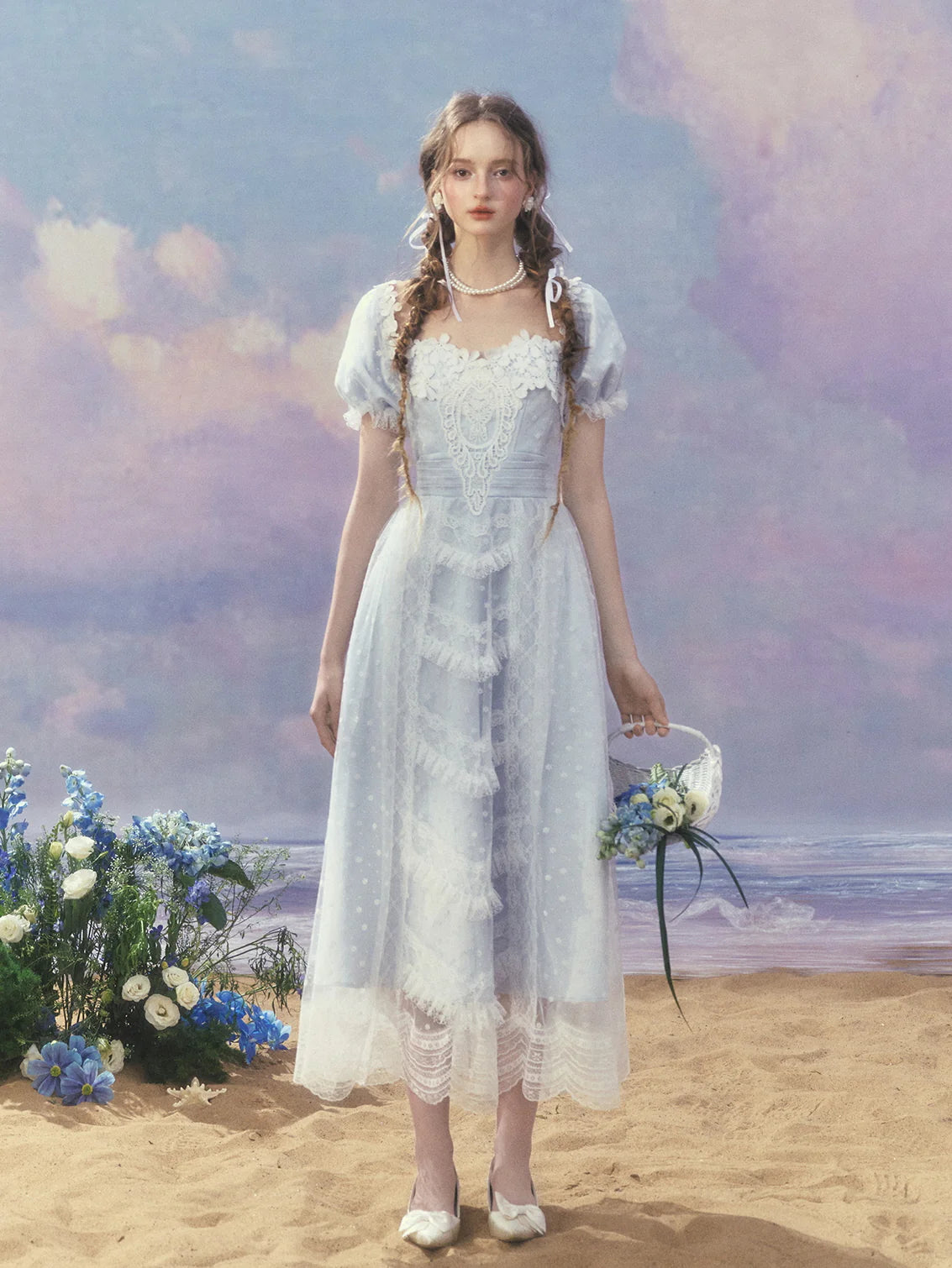 Ethereal Princess Vintage Lace Dream Dress