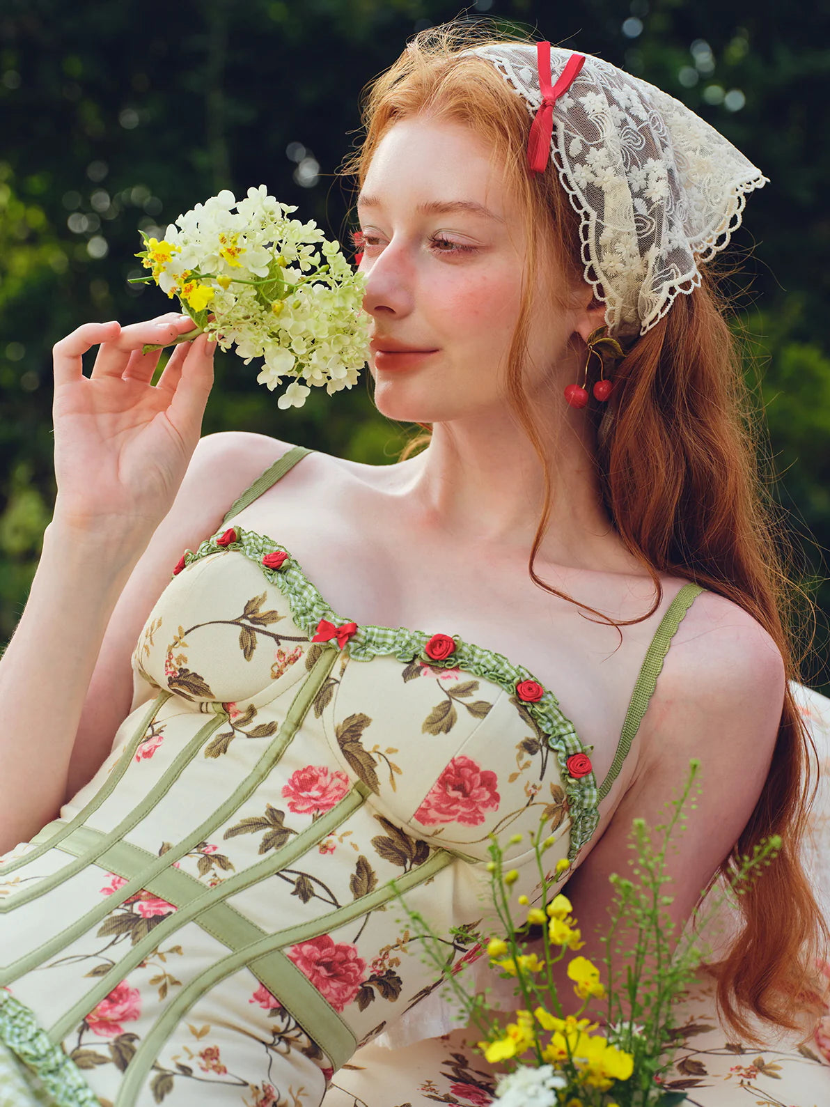 Cottage Bloom Floral Corset Top