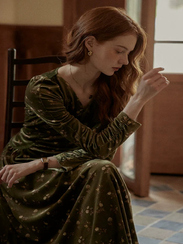 Deep Forest Elegance Dress