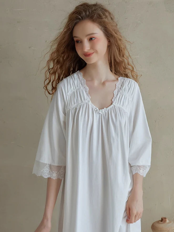 Serenade Lace-Trimmed Nightgown