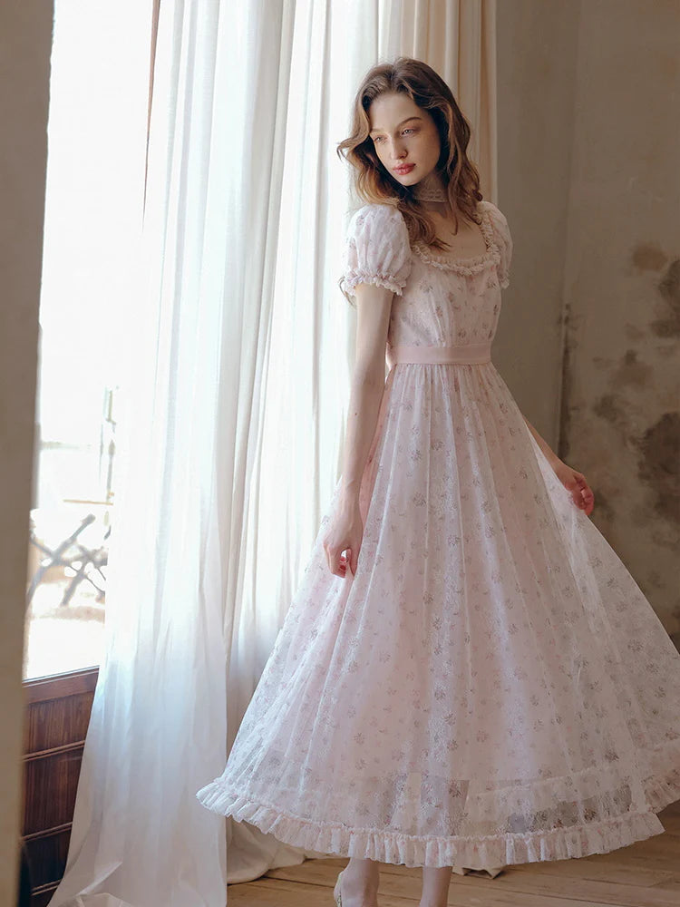 Blush Lace Blossom Dress
