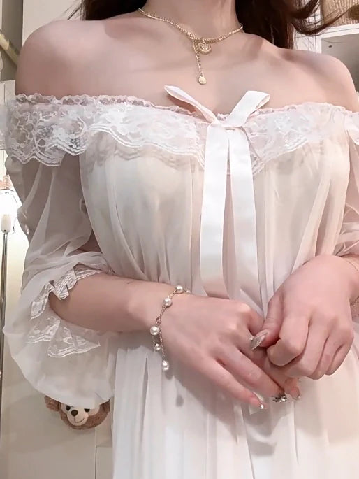 Ethereal Lace Romance Nightgown