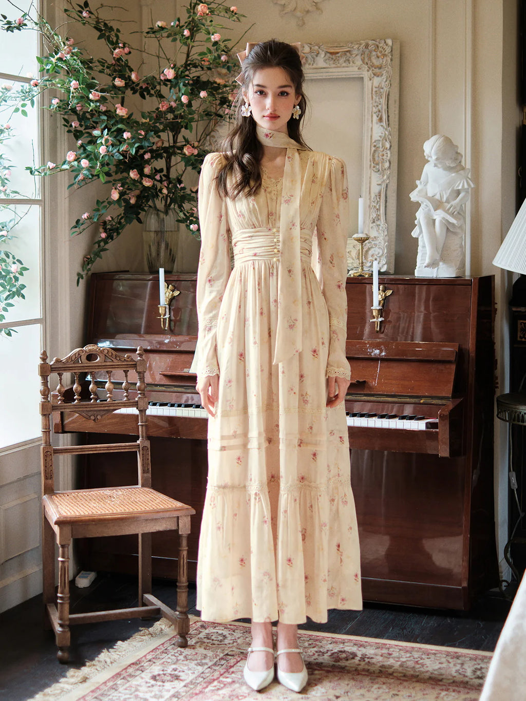 Whispering Roses Vintage Lace Dress