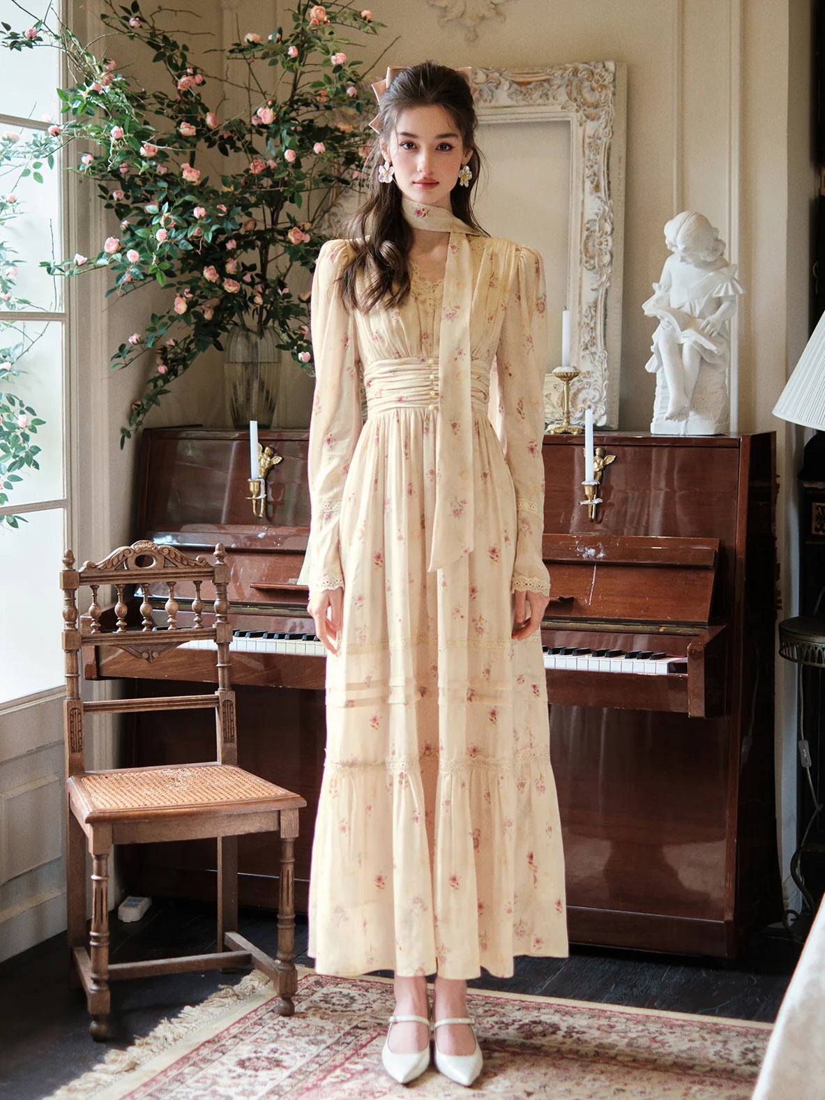 Whispering Roses Vintage Lace Dress