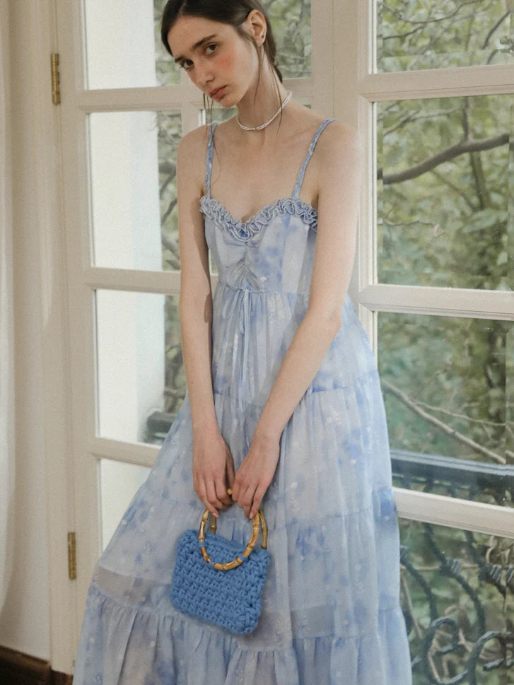 Liora's Forest Blue Summer Dress