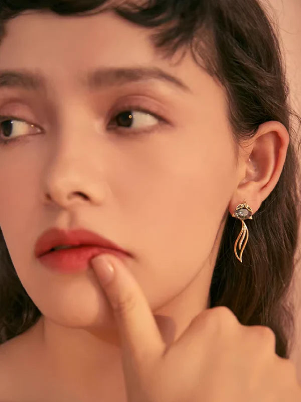 Little Fox Stone Earrings