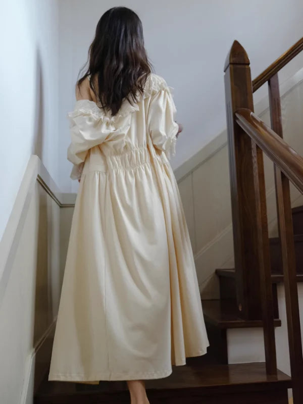 Vintage Dream Slip Dress and Gown Set