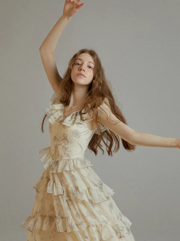 Sunlit Floral Whimsy Dress