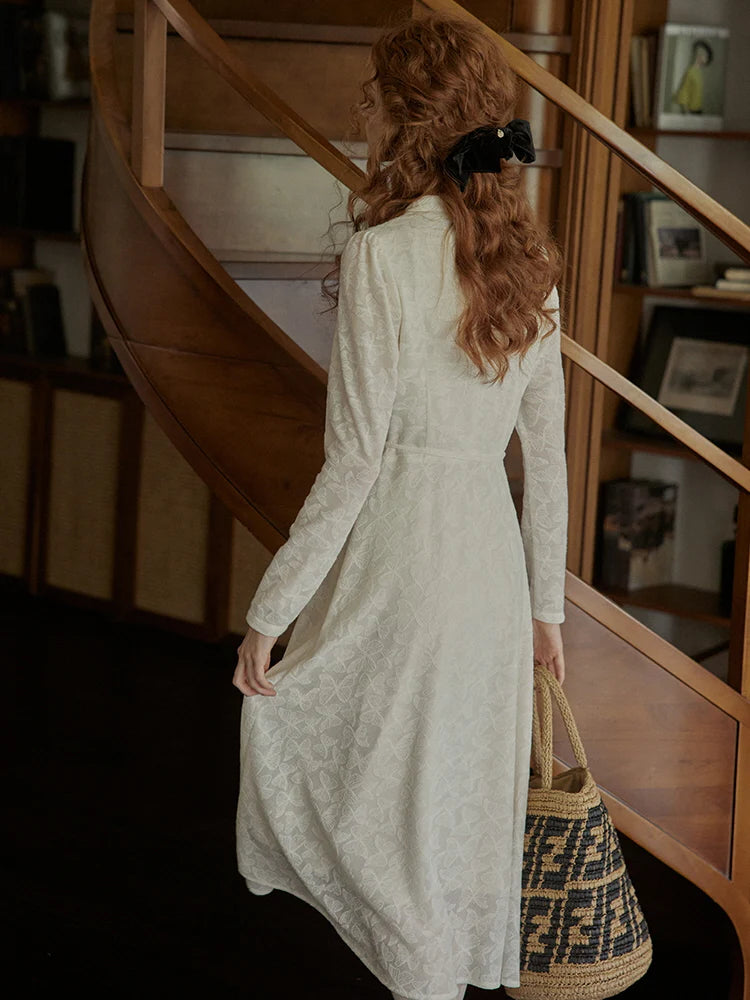 Whispering Petals Wrap Dress