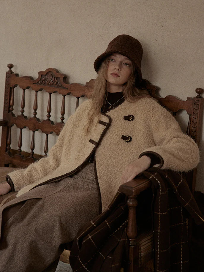 Cozy Bouclé Wool Toggle Jacket