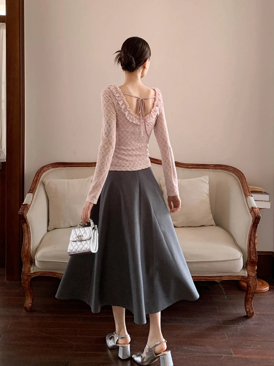 Romantic Ruffle Lace Blouse