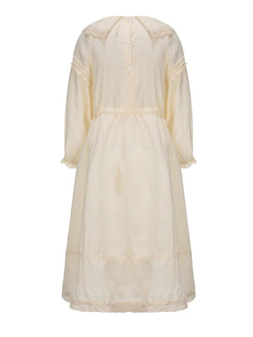 Mori Garden Embroidered Linen Dress