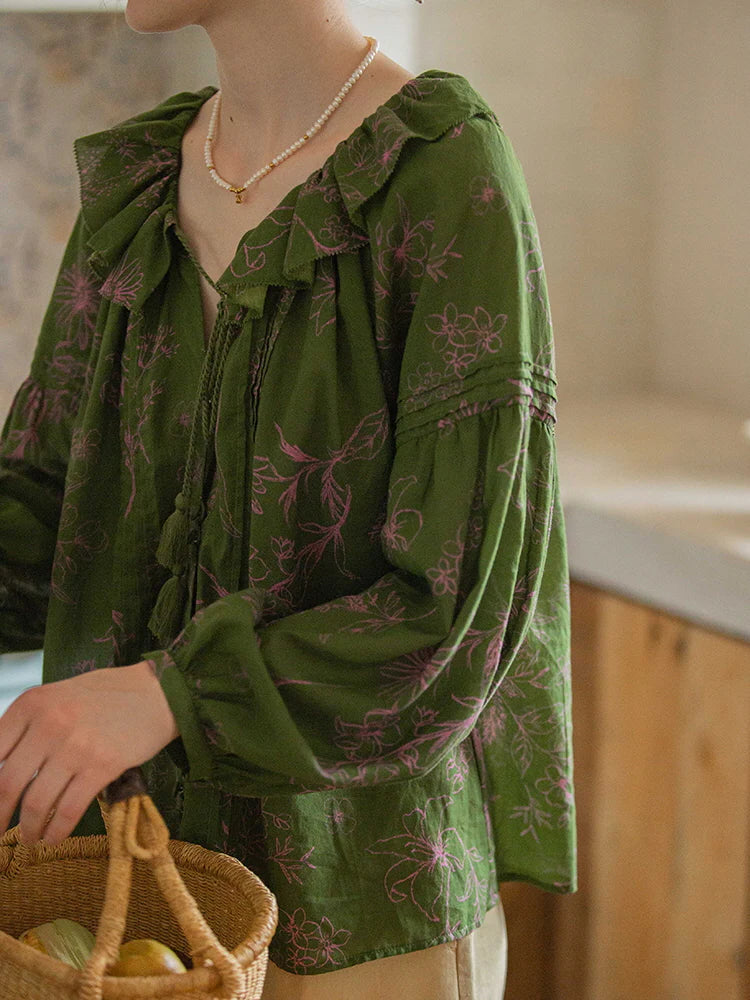 Lily's Cottage Charm Green Blouse